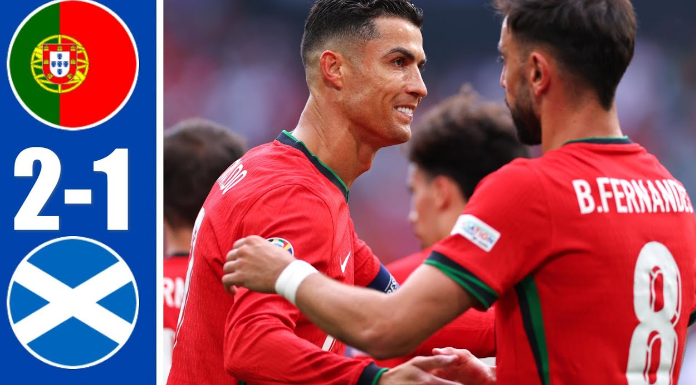 Bruno Fernandes a Cristiano Ronaldo skórovali, když Portugalsko porazilo Skotsko 2:1